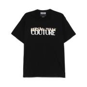 Versace Jeans Couture Svart Crew Neck Kortärmad T-shirt Black, Herr