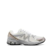 New Balance Mesh Design Lace-Up Sneakers White, Herr