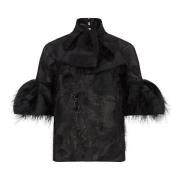 Nina Ricci Lavaliere Shirt With Cocoon Black, Dam