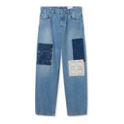 Axel Arigato Patchwork avslappnade jeans Blue, Herr