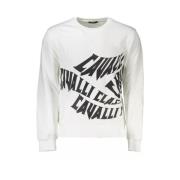 Cavalli Class Vit Baumwollpullover för Män White, Herr