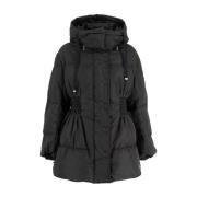 Ermanno Scervino Smock Stitch Dunjacka med Utställda ärmar Black, Dam