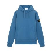 Stone Island Bomullsfleece Avio Sweatshirt Blue, Herr