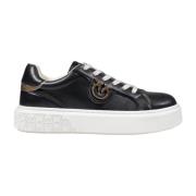 Pinko Läder Damsneakers Vår/Sommar Kollektion Black, Dam