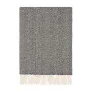 Kiton Kashmir Herringbone Scarf Gray, Dam