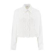 Ermanno Scervino Elegant Spets Skjorta för Våren White, Dam