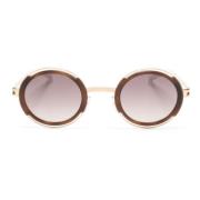 Mykita Blank Silver Brun Solglasögon Brown, Dam