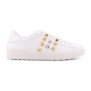 Valentino Garavani Studded Läder Sneakers White, Herr