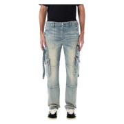 Amiri Antik Indigo Taktiska Cargo Jeans Blue, Herr