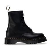 Dr. Martens Chunky Svarta läderstövlar Black, Dam