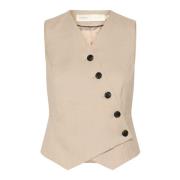 InWear Elegant Västjacka i Tannin Melange Beige, Dam