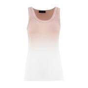 Fabiana Filippi Räfflad Jersey Tanktopp med Skuggtryck Pink, Dam