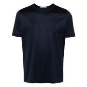 Corneliani Blå Casual Jersey T-Shirt Blue, Herr