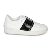 Valentino Vita Sneakers med Svarta Patentdetaljer White, Dam