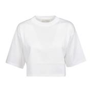 Loulou Studio Vit Cropped T-Shirt White, Dam