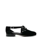 Bode Sammetsteater Mary Janes Skor Black, Dam