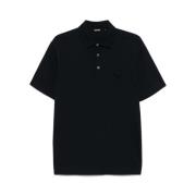 Ermenegildo Zegna Midnight Blue Polo Sweater med Bröstficka Blue, Herr