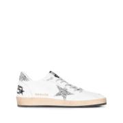 Golden Goose Stjärn Läder Sneakers Vit Svart Silver White, Dam