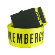 Bikkembergs Gult Polyester Herrbälte Yellow, Herr