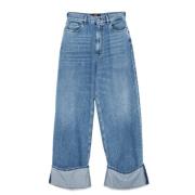 3X1 Ljusblå Wide Leg Denim Jeans Blue, Dam