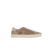 Brunello Cucinelli Mocka Low-Top Sneakers med Logotyp Beige, Herr