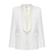 Victoria Beckham Elegant Vit ytterkläder Jacka White, Dam