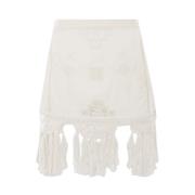 Isabel Marant Vit Geometriskt Broderad Minikjol White, Dam