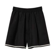 Twinset Svarta Shorts med Elastisk Midja Black, Dam