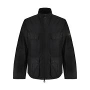 Barbour Quiltad Hög Krage Vaxjacka Black, Herr