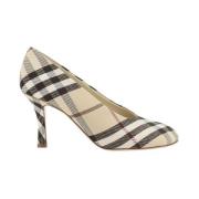 Burberry Stilettklack Check Pumps Rytterstil Multicolor, Dam