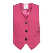 Co'Couture Stilig Tailor Vest Waistcoat Flash Pink Pink, Dam