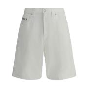 Moschino Baggy Denim Shorts med Fem-Fick Design White, Herr