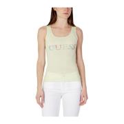 Guess Grön Bomull Tank Top Kollektion Green, Dam