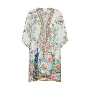 Camilla Kort Snörning Kaftan Plumes Multicolor, Dam