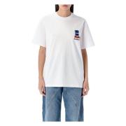 JW Anderson Broderat Fönster T-shirt White, Dam