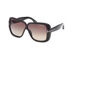 Tom Ford Marilyn Fyrkantiga Oversized Solglasögon Black, Unisex