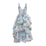 Zimmermann Elegant Drape Midi Klänning Multicolor, Dam