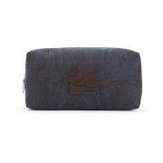 Etro Blå Jacquard Pouch Arnica Modell Blue, Herr