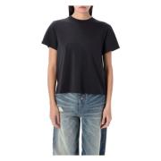 MM6 Maison Margiela T-shirt med plisserad rygg Black, Dam