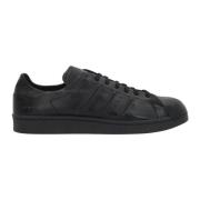 Y-3 Svart lågtop sneaker med 3-stripes Black, Dam