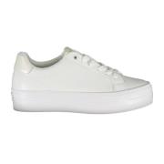 Calvin Klein Sportiga vita sneakers med kontrastdetaljer White, Dam