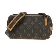 Louis Vuitton Vintage Pre-owned Canvas axelremsvskor Brown, Dam