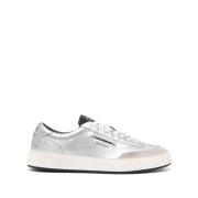 Ghoud Metallic Finish Lace-Up Sneakers Gray, Herr