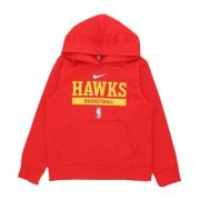 Nike NBA Dri Fit Hoodie Atlanta Hawks Red, Herr