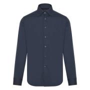 Corneliani Bomull Stretch Skjorta Blue, Herr