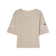 Busnel Malia Top Sand/Ecru Beige, Dam