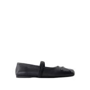 Marni Svarta Läder Mary Jane Sneakers Black, Dam