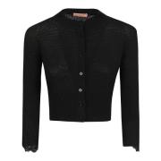 Ermanno Scervino Svart Tröja Aw24 Black, Dam