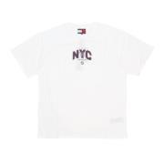 Tommy Hilfiger NYC Game Day Tee Ecru T-shirt Beige, Herr