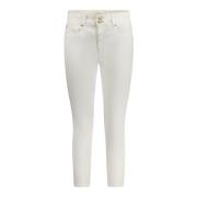 Guess Denim Skinny High Contrast Jeans Vit White, Dam